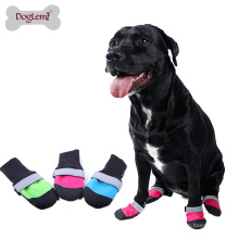 3 Couleur Pet Shoes Étanche Oxford Quilt Haute Anti Slip Cuir Semelle Bottes Pour Chiens et Chiot